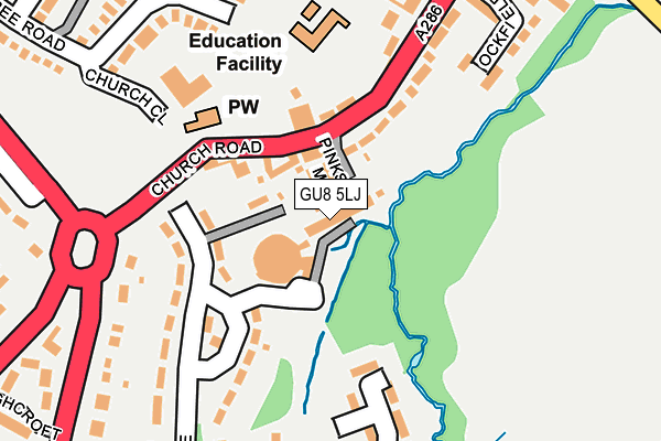 GU8 5LJ map - OS OpenMap – Local (Ordnance Survey)