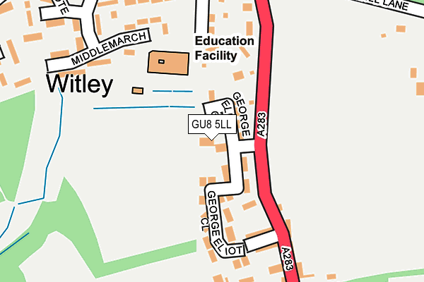 GU8 5LL map - OS OpenMap – Local (Ordnance Survey)