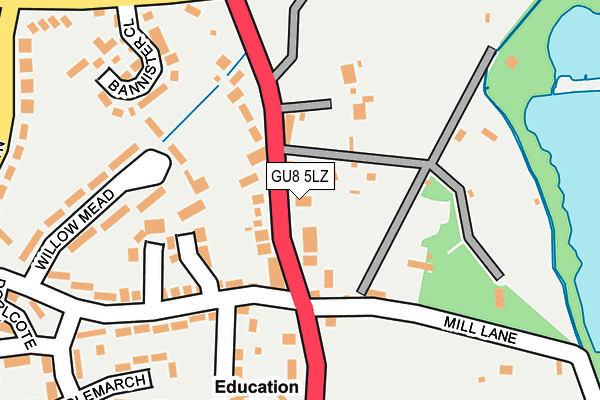 GU8 5LZ map - OS OpenMap – Local (Ordnance Survey)