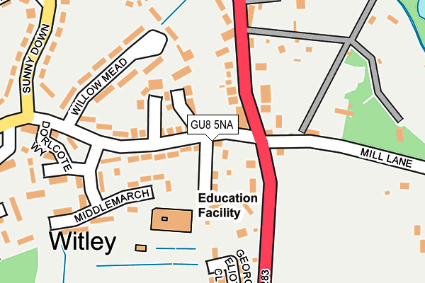 GU8 5NA map - OS OpenMap – Local (Ordnance Survey)