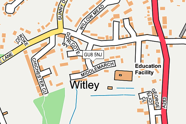 GU8 5NJ map - OS OpenMap – Local (Ordnance Survey)