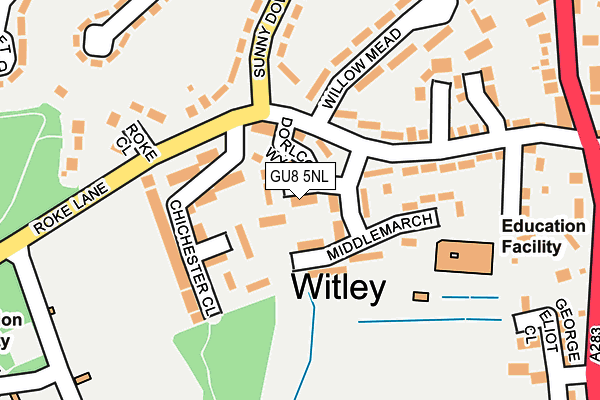 GU8 5NL map - OS OpenMap – Local (Ordnance Survey)