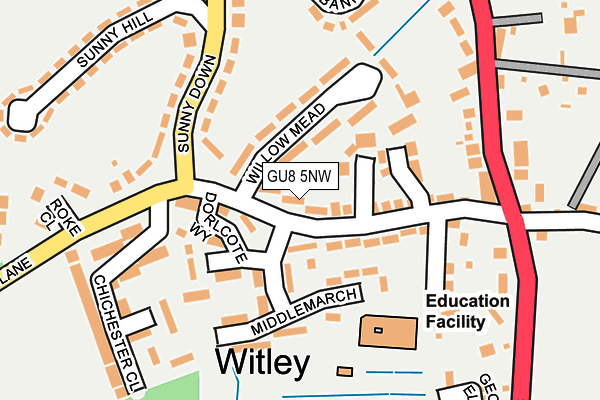 GU8 5NW map - OS OpenMap – Local (Ordnance Survey)