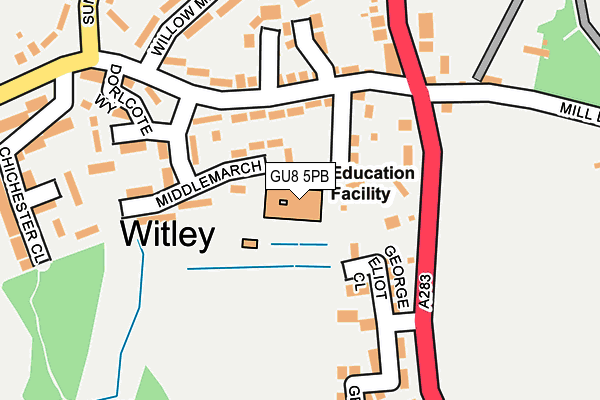 GU8 5PB map - OS OpenMap – Local (Ordnance Survey)