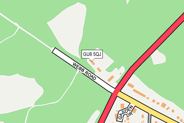 GU8 5QJ map - OS OpenMap – Local (Ordnance Survey)