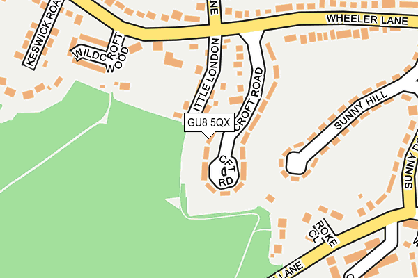 GU8 5QX map - OS OpenMap – Local (Ordnance Survey)