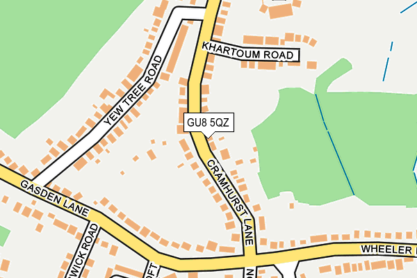 GU8 5QZ map - OS OpenMap – Local (Ordnance Survey)