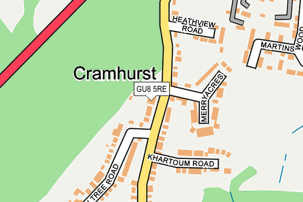 GU8 5RE map - OS OpenMap – Local (Ordnance Survey)