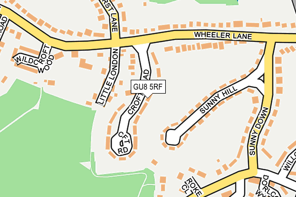 GU8 5RF map - OS OpenMap – Local (Ordnance Survey)