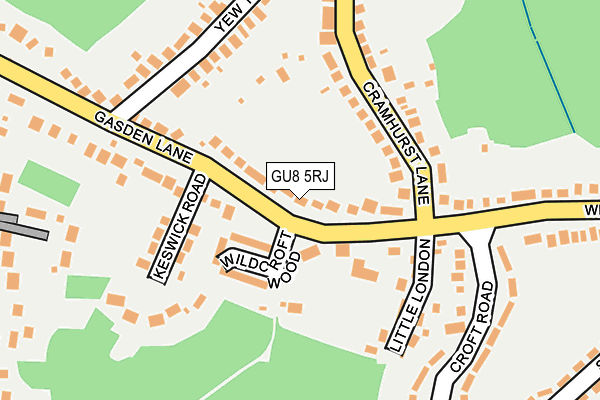 GU8 5RJ map - OS OpenMap – Local (Ordnance Survey)