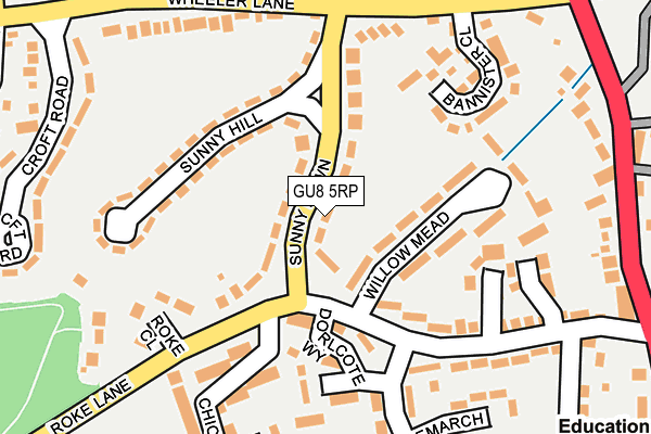 GU8 5RP map - OS OpenMap – Local (Ordnance Survey)