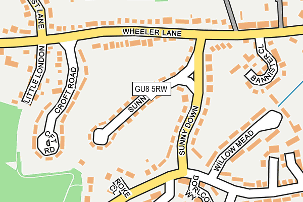 GU8 5RW map - OS OpenMap – Local (Ordnance Survey)