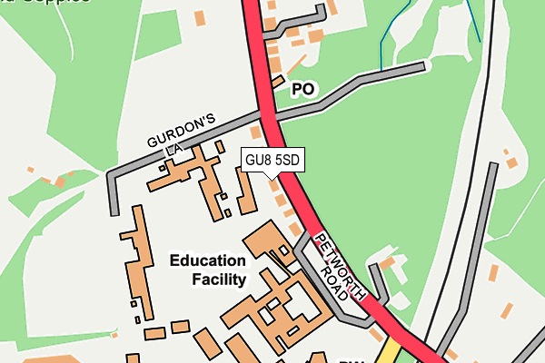 GU8 5SD map - OS OpenMap – Local (Ordnance Survey)