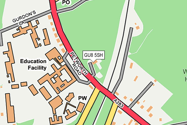 GU8 5SH map - OS OpenMap – Local (Ordnance Survey)