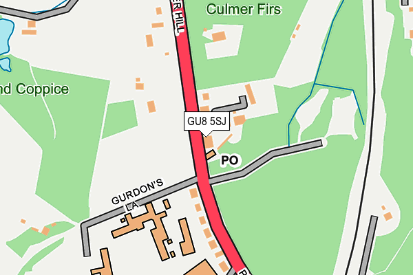 GU8 5SJ map - OS OpenMap – Local (Ordnance Survey)