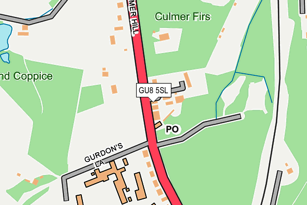 GU8 5SL map - OS OpenMap – Local (Ordnance Survey)