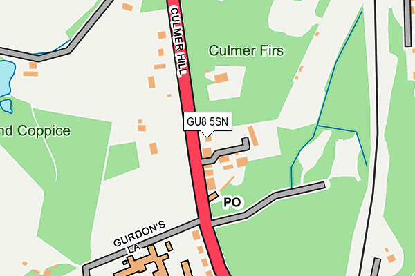 GU8 5SN map - OS OpenMap – Local (Ordnance Survey)