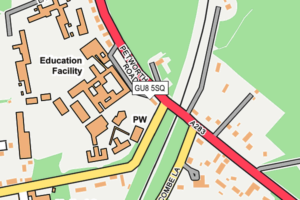 GU8 5SQ map - OS OpenMap – Local (Ordnance Survey)