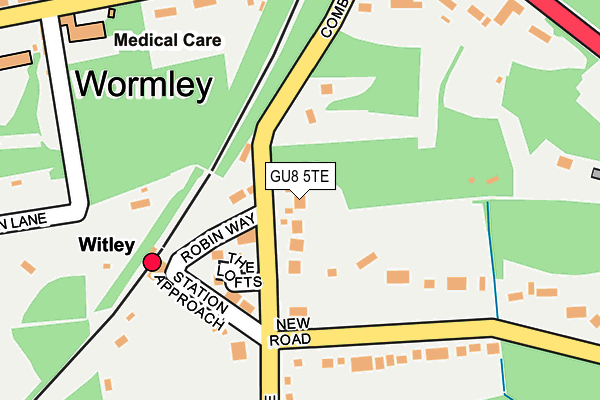 GU8 5TE map - OS OpenMap – Local (Ordnance Survey)