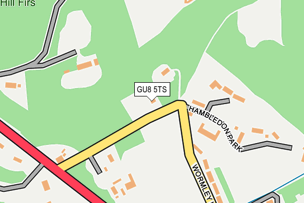 GU8 5TS map - OS OpenMap – Local (Ordnance Survey)
