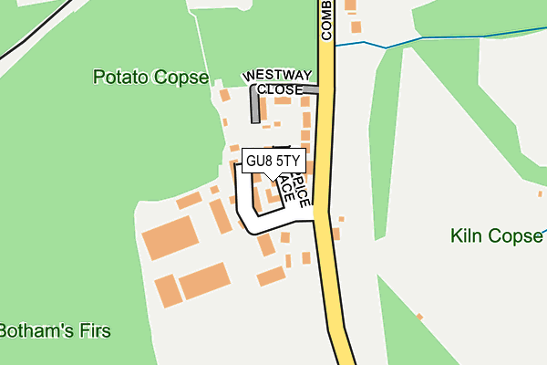 GU8 5TY map - OS OpenMap – Local (Ordnance Survey)