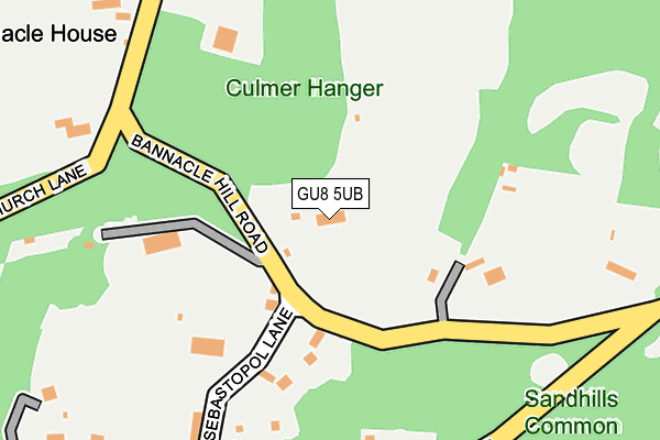 GU8 5UB map - OS OpenMap – Local (Ordnance Survey)