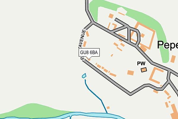 GU8 6BA map - OS OpenMap – Local (Ordnance Survey)