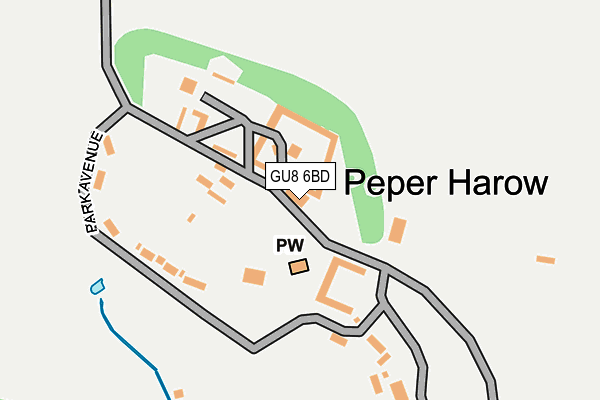 GU8 6BD map - OS OpenMap – Local (Ordnance Survey)