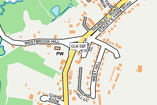 GU8 6BF map - OS OpenMap – Local (Ordnance Survey)