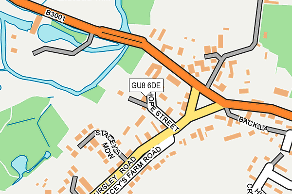 GU8 6DE map - OS OpenMap – Local (Ordnance Survey)
