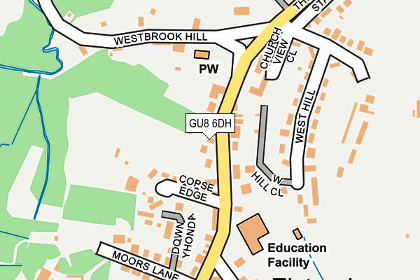 Map of THE GABLES (ELSTEAD) MANAGEMENT COMPANY LIMITED at local scale