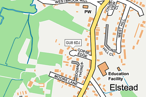 GU8 6DJ map - OS OpenMap – Local (Ordnance Survey)