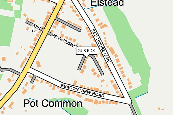 GU8 6DX map - OS OpenMap – Local (Ordnance Survey)