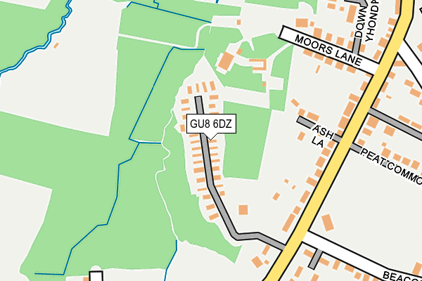 GU8 6DZ map - OS OpenMap – Local (Ordnance Survey)
