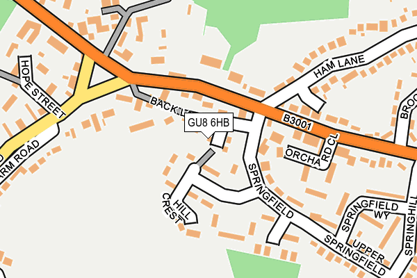 GU8 6HB map - OS OpenMap – Local (Ordnance Survey)