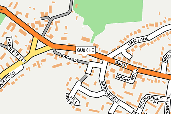 GU8 6HE map - OS OpenMap – Local (Ordnance Survey)