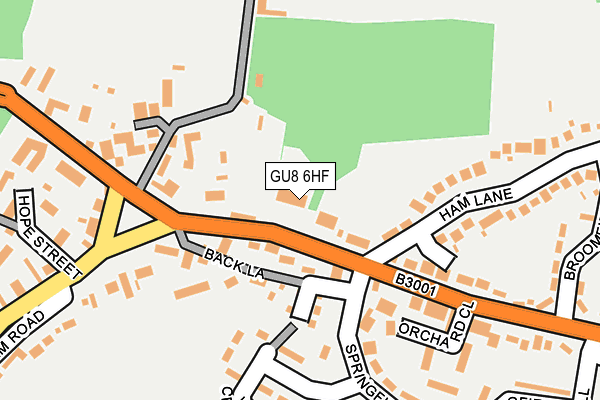 GU8 6HF map - OS OpenMap – Local (Ordnance Survey)