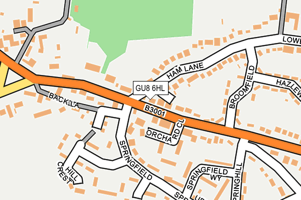 GU8 6HL map - OS OpenMap – Local (Ordnance Survey)