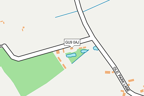 GU9 0AJ map - OS OpenMap – Local (Ordnance Survey)