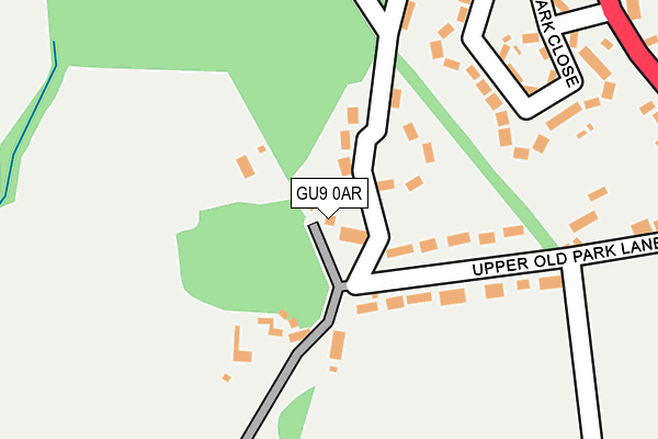 GU9 0AR map - OS OpenMap – Local (Ordnance Survey)