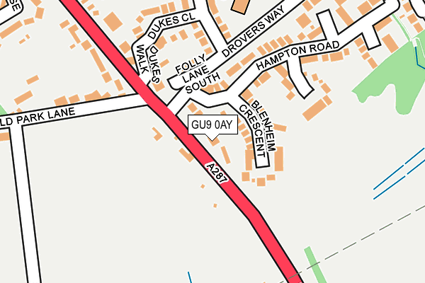 GU9 0AY map - OS OpenMap – Local (Ordnance Survey)