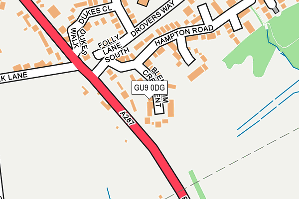 GU9 0DG map - OS OpenMap – Local (Ordnance Survey)