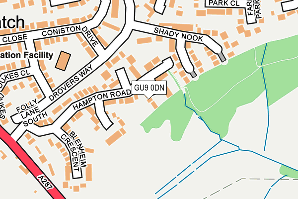 GU9 0DN map - OS OpenMap – Local (Ordnance Survey)