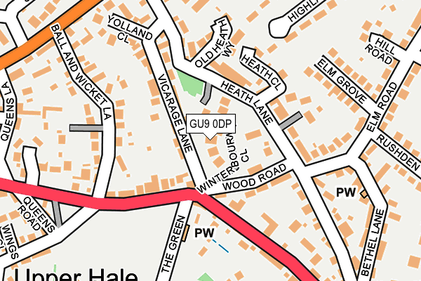 GU9 0DP map - OS OpenMap – Local (Ordnance Survey)