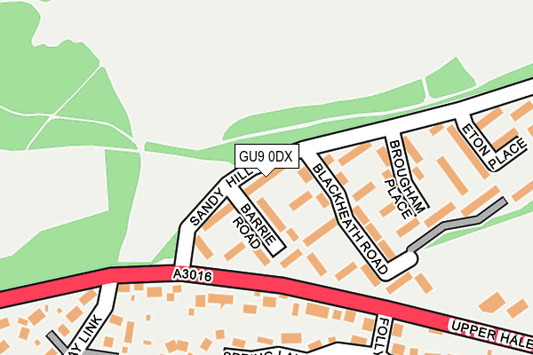 GU9 0DX map - OS OpenMap – Local (Ordnance Survey)
