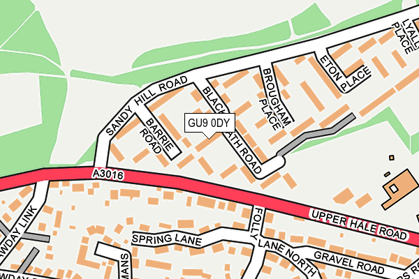 GU9 0DY map - OS OpenMap – Local (Ordnance Survey)