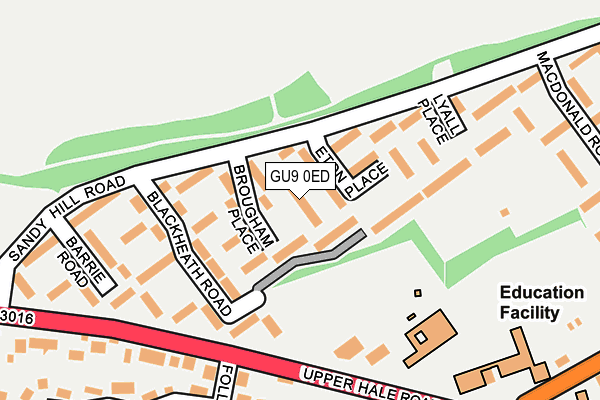 GU9 0ED map - OS OpenMap – Local (Ordnance Survey)