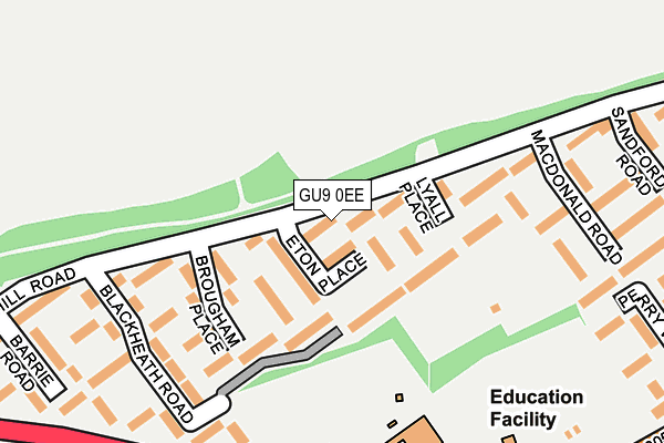 GU9 0EE map - OS OpenMap – Local (Ordnance Survey)