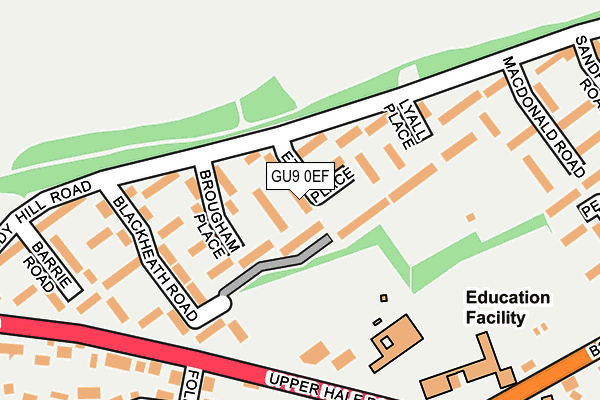 GU9 0EF map - OS OpenMap – Local (Ordnance Survey)