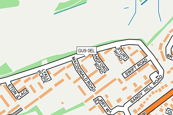 GU9 0EL map - OS OpenMap – Local (Ordnance Survey)
